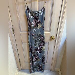 Windsor Gray and Purple Floral Maxi Dress